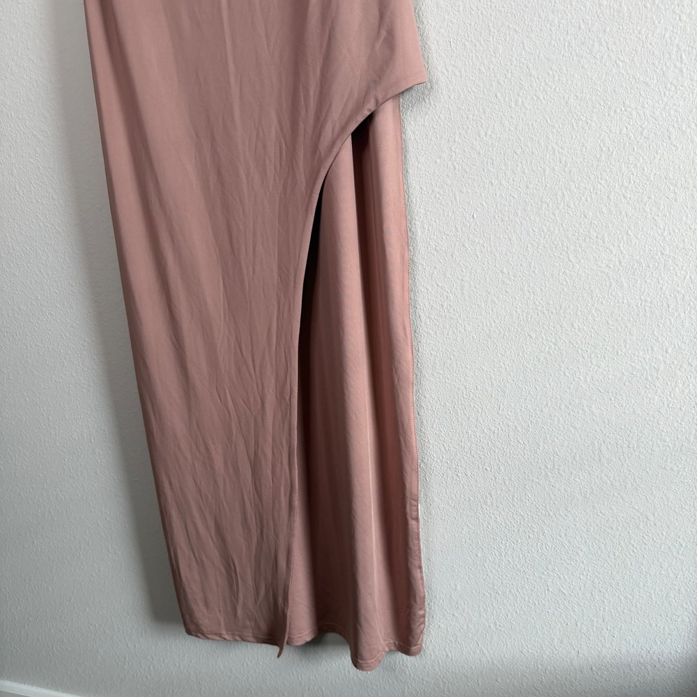 superdown Toni Slit Maxi Dress Womens Large Mocha Brown Bodycon Evening Wedding - Picture 4 of 11